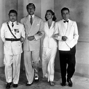 Casablanca Claude Rains Paul Henreid Ingrid Bergman and Humphrey Bogart 1942 Warner Bros