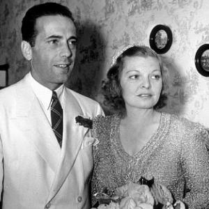 Humphrey Bogart and his third wife Mayo Methot on their wedding day 1938