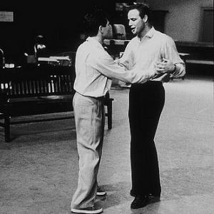 Guys and Dolls Marlon Brando rehearses with choreographer Michael Kidd