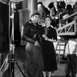 Marlon Brando with sister Jocelyn On the set of The Wild One 1954 Columbia