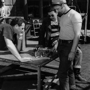 Marlon Brando playing Chess On the set of The Wild One 1954 Columbia