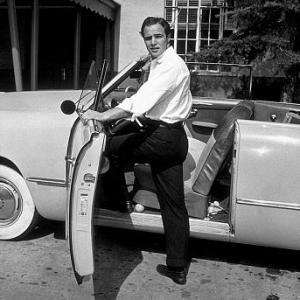 Marlon Brando with his Ford