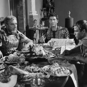 Still of Marlon Brando, Douglass Dumbrille and Douglass Watson in Julius Caesar (1953)
