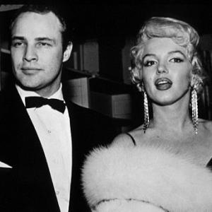 M Monroe  Marlon Brando c 1953