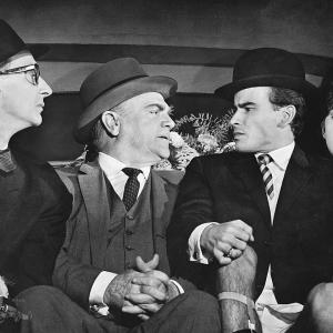 Still of James Cagney, Horst Buchholz and Pamela Tiffin in One, Two, Three (1961)