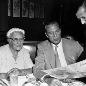 Gary Cooper dining with his mother at the Brown Derby 1955