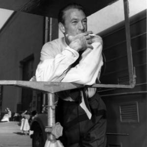 Gary Cooper between takes during the filming of The Fountainhead 1949 Photo by Jack Woods