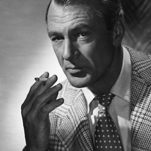 Gary Cooper posing for a Chesterfield cigarette advertisement, circa 1955. Modern silver gelatin, 14x11 unsgned, $600 © 1978 Ted Allan MPTV