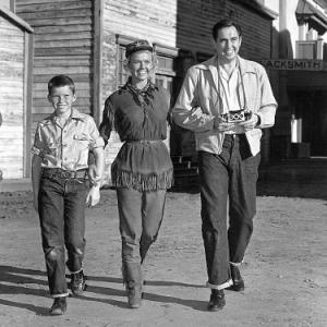 Doris Day On the set of Calamity Jane With son Terry and husband Martin Melcher