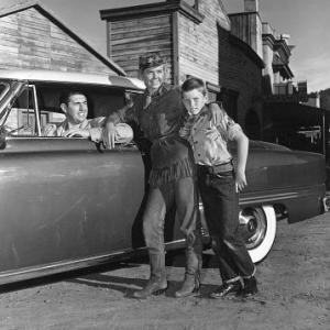 Doris Day On the set of Calamity Jane With husband Martin Melcher and son Terry1953