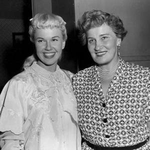 Doris Day And her mother Alma Kappelhoff on the set of 