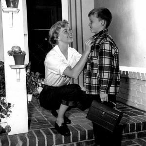 Doris Day Seeing son Terry off to school