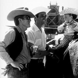James Dean and Bob Hinkle on location for 