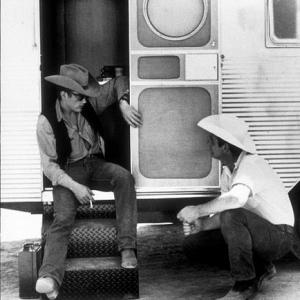 James Dean on location for Giant in Marfa TX 1955