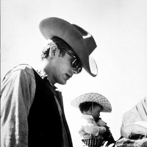 James Dean on location for Giant in Marfa TX 1955
