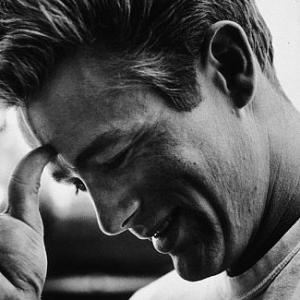 James Dean on the set of 
