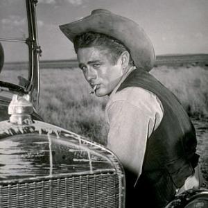 James Dean on location for Giant in Marfa Texas 1955 Warner  MPTV