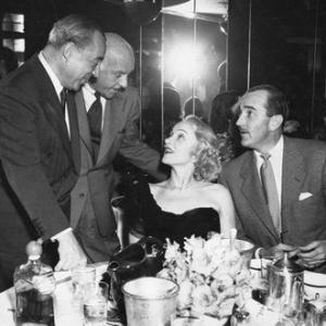 Marlene Dietrich with Richard Rodgers Walter Winchell and Lee Bowman at the Stork Club New York City