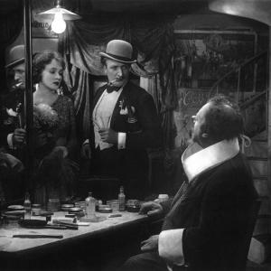 Still of Marlene Dietrich, Hans Albers and Emil Jannings in Der blaue Engel (1930)
