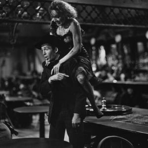 Still of Marlene Dietrich and James Stewart in Destry Rides Again 1939