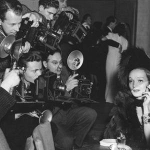 Marlene Dietrich at the opening of the La Conga Cafe
