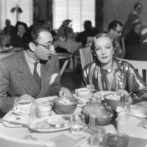 Marlene Dietrich with director Rouben Mamoulian at Paramount commissary