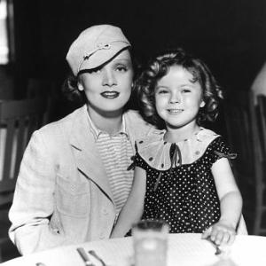 Marlene Dietrich and Shirley Temple, c. 1934.