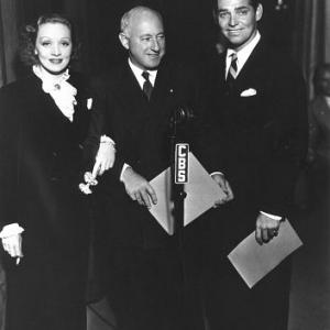 Marlene Dietrich, Cecil B. DeMille, Clark Gable, c. 1932.