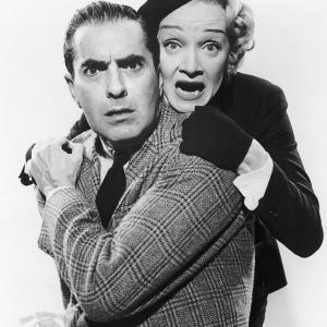 Still of Marlene Dietrich and Tyrone Power in Witness for the Prosecution (1957)