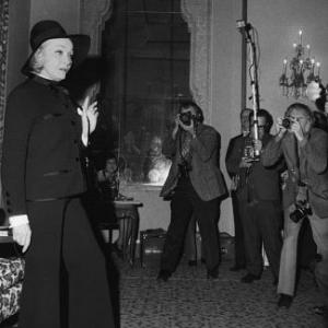 Marlene Dietrich at a press conference, December 1972.