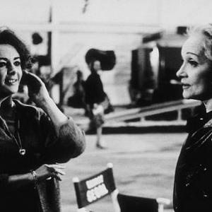 Whos Afraid of Virginia Woolf Elizabeth Taylor meets Marlene Dietrich on the set 1965 Warner Bros