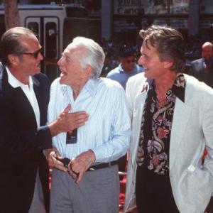 Kirk Douglas, Michael Douglas and Jack Nicholson