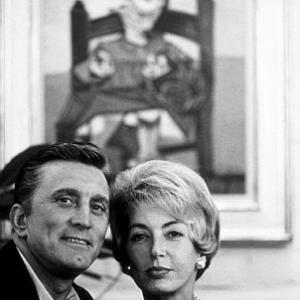 Kirk Douglas and his wife Anne at home in Beverly Hills CA 1962