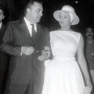 Federico Fellini and Anita Ekberg