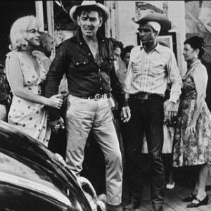 M Monroe Clark Gable  Montgomery Cliff in The Misfits  1961