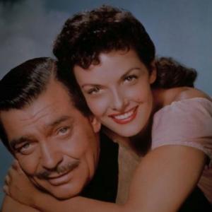 Still of Clark Gable and Jane Russell in The Tall Men (1955)