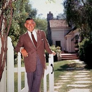 Clark Gable at his home in Encino Ca., 1957.