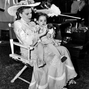 Judy Garland with daughter Liza On the set of In The Good Old Summertime 1949 MGM