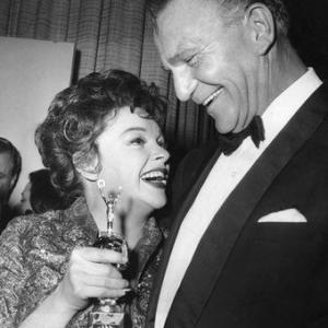 Golden Globe Awards Judy Garland receiving the Cecil B DeMille Award with Henry Wilcoxon