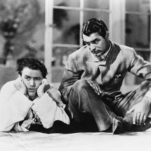 Still of Cary Grant and James Stewart in The Philadelphia Story (1940)