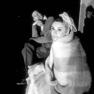 33-2327 Audrey Hepburn on the night shooting location at the Eiffel Tower for 