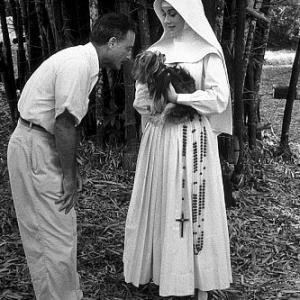 3623112 Nuns Story The Audrey Hepburn and director Fred Zinnemann on location