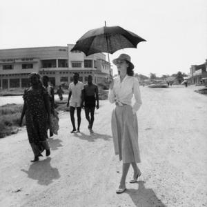 Audrey Hepburn in the Belgian Congo during the making of 