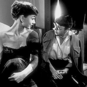 332339 Audrey Hepburn meets designer Edith Head during her first photo shoot at Paramount