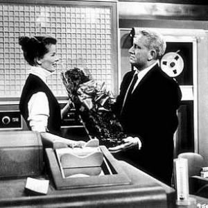 57581 Katharine Hepburn and Spencer Tracy in Desk Set