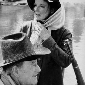Rooster Cogburn Universal 1974 John Wayne and Katharine Hepburn