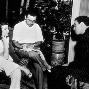 7221000 Katharine Hepburn Dir George Cukor James Stewart on the set of The Philadelphia Story 1940 MGM