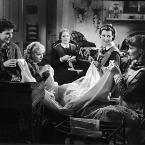 Still of Katharine Hepburn Joan Bennett Spring Byington Frances Dee and Jean Parker in Little Women 1933