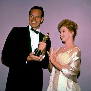 Academy Awards 32nd Annual Charlton Heston and Susan Hayward