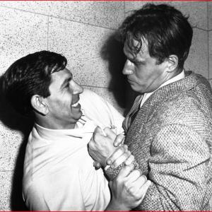 Still of Charlton Heston and Jack Webb in Dark City (1950)